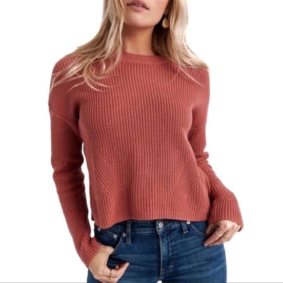 Lucky Brand Lace Up Light Mint Green Chunky Knit Sweater - Picture 3 of 11